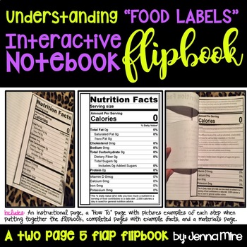 Preview of Understanding a Food Label Interactive Flip Book
