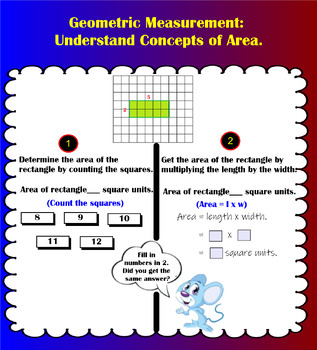 Preview of Understand concepts of area and relate area to multiplication and to addition.