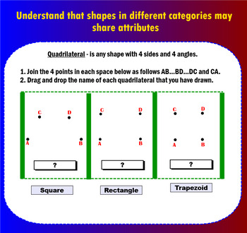 Preview of Understand that shapes in different categories may share attributes.