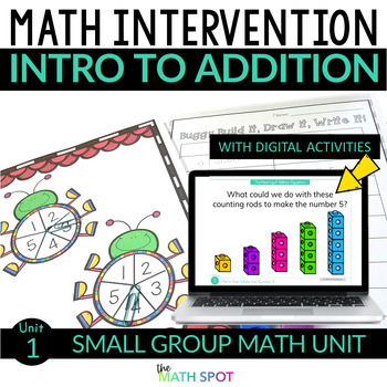 Preview of Addition to 10 | Print And Digital Math Intervention Unit for Distance Learning