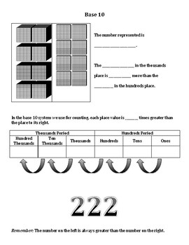 Preview of Understanding Base 10 Notes