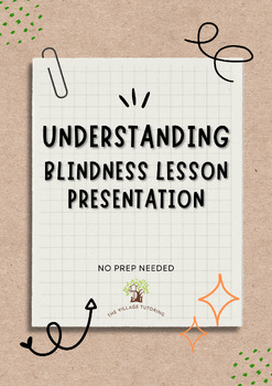 Preview of Understanding Blindness Lesson Presentation (NO PREP NEEDED)