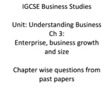 Understanding Business/ Ch: Enterprise, business growth an