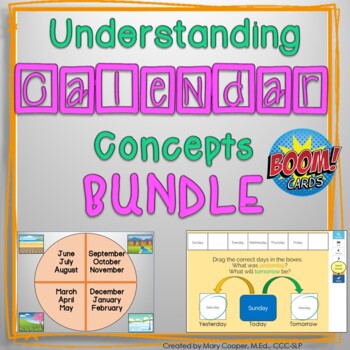 Preview of Understanding Calendar Concepts Complete BOOM Edition for Speech Therapy