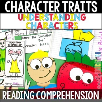 Preview of Character Traits Graphic Organizer Anchor Chart | Character Trait Passages