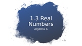 Understanding & Comparing Real Numbers PowerPoint