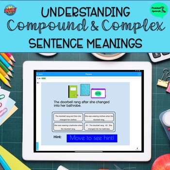 Preview of Understanding Compound & Complex Sentence Meanings Boom Cards