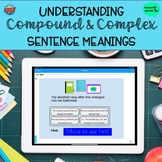 Understanding Compound & Complex Sentence Meanings Boom Cards