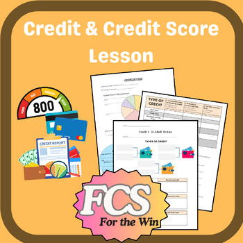 Preview of Credit & Credit Scores Lesson - Financial Literacy
