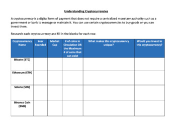 crypto coin selection worksheet