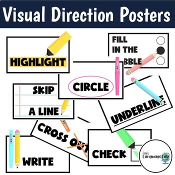 Preview of Understanding Directions and Test Strategies Vocabulary Posters
