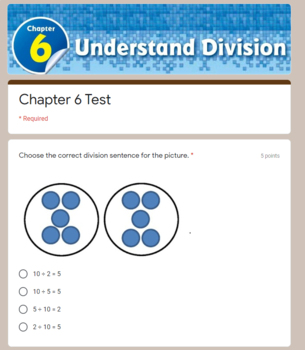 Understanding Division Test (Go Math Chapter 6 3rd Grade) by Joanna Riley