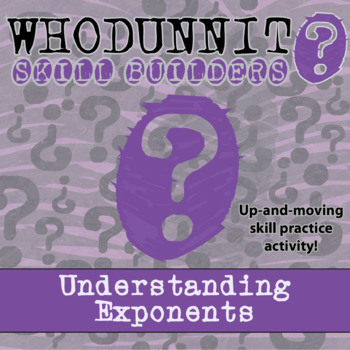 Preview of Understanding Exponents Whodunnit Activity - Printable & Digital Game Options