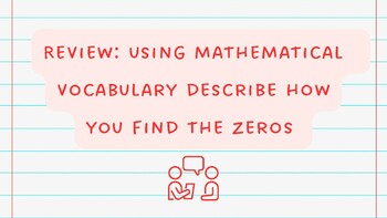 Preview of Understanding Finding Zeros of a Quadratic Function