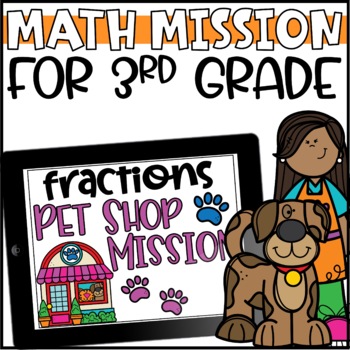 Preview of Understanding Fractions Escape Room or Math Mission for 3rd Grade