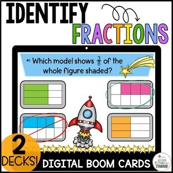 Preview of Introduction to Fractions Understanding, Identifying and Naming Boom Cards