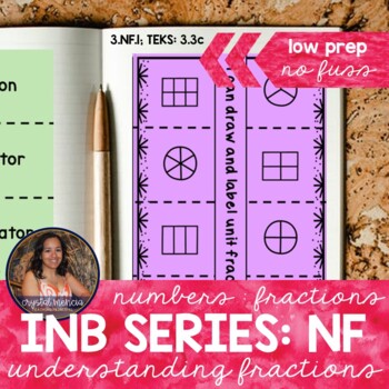 Preview of Understanding Fractions for Interactive Notebooks | 3NF1 Foldable Activities