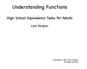 Preview of Understanding Functions - High School Equivalency Tasks for Adults