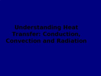 Preview of Understanding Heat Transfer: Conduction, Convection and Radiation (editable PPT)