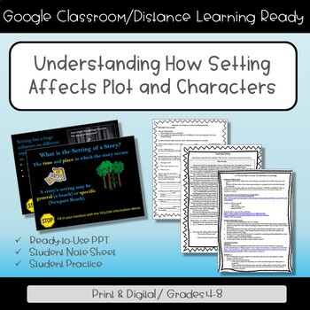 Preview of Understanding How Setting Affects Stories--Distance Learning Ready