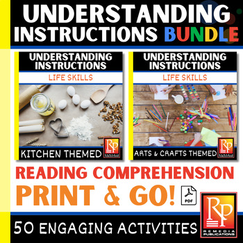 Preview of Understanding Instructions {Bundle} - Arts & Crafts | In The Kitchen | fun, easy