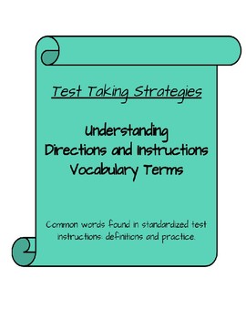 Preview of Understanding Instructions and Directions Words