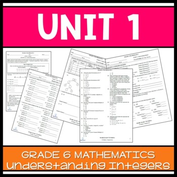 Preview of Understanding Integers (Grade 6 Math Curriculum - Unit 1) | Spark Learn Tutoring