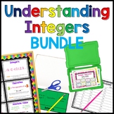 Understanding Integers Task Cards Poster INB Bundle Anchor Chart