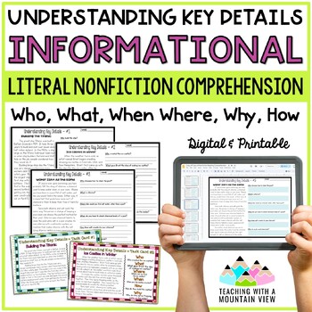 Preview of Reading Comprehension Passages and Questions | Informational