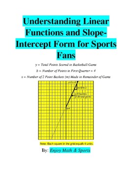 Preview of Understanding Linear Functions and Slope-Intercept Form for Sports Fans