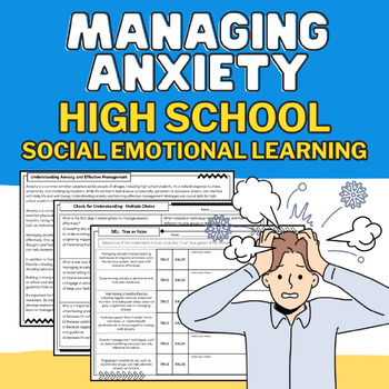 Preview of Understanding & Managing Anxiety: No-Prep High School SEL & Life Skills Packet