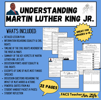 Preview of Understanding Martin Luther King Jr. Lesson - Middle School or High School