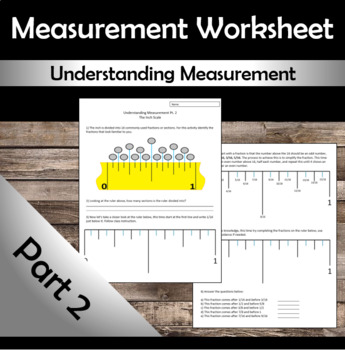 Preview of Understanding Measurement Pt. 2 - The Inch Scale