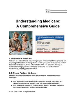 Preview of Understanding Medicare: A Comprehensive Guide Worksheet