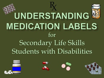 Preview of Understanding Medication Labels for Secondary Life Skills Students