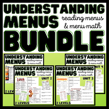 Understanding Menus BUNDLE - Reading Menus & Menu Math - Life