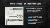Understanding Micrometers Powerpoint and Worksheet