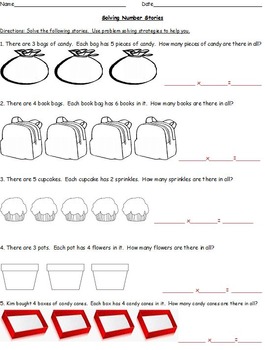Preview of Understanding Multiplication Through Word Problems (Using Pictures to Solve)