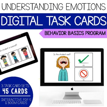 Preview of Understanding My Emotions- Behavior Basics Digital Task Cards