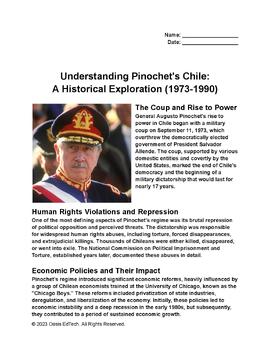 Preview of Understanding Pinochet's Chile: A Historical Exploration Worksheet