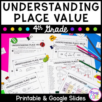 Preview of Understanding Place Value to Millions Unit Worksheets 4th Grade Math - 4.NBT.A.1