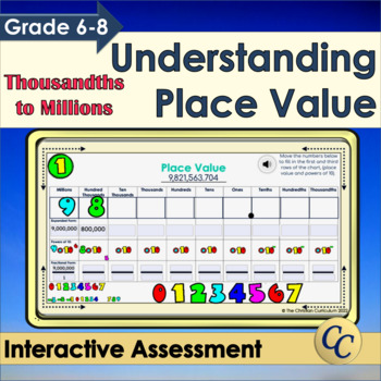 Preview of Editable Place Value Millions to Thousandths | Interactive, Hands-on Activity