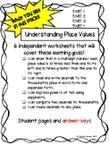 Understanding Place Value Practice Pages