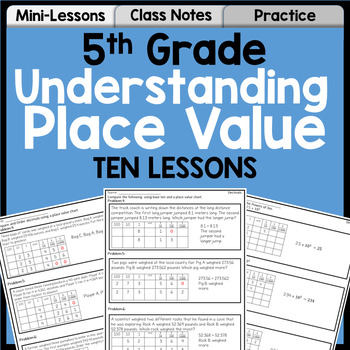 Preview of Understanding Place Value Unit for 5th Grade | Lessons, Practice, Assessment