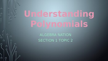 Preview of Understanding Polynomials PowerPoint