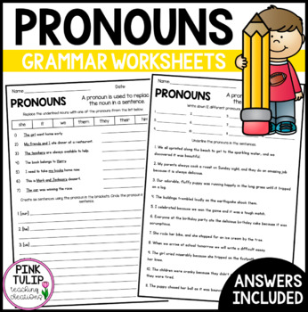 Preview of Understanding Pronouns Worksheets - No Prep Printables
