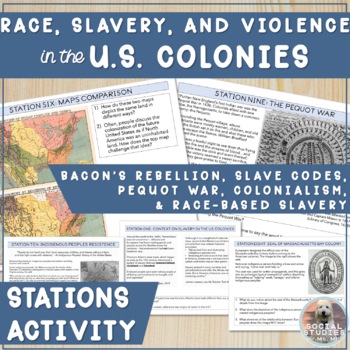 Preview of Race, Slavery, & Violence in the US Colonies Stations on Bacon's Rebellion