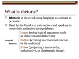 Understanding Rhetoric PowerPoint 10 slides