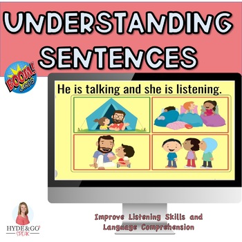 Preview of Understanding Sentences - Boom Cards for Speech Therapy