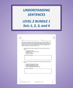 Preview of Understanding Sentences: Level 2 Bundle 1 (Sets 1, 2, 3, and 4)